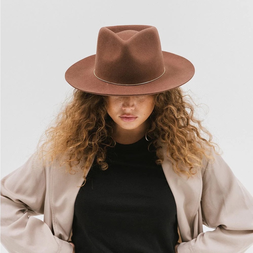 Gigi Pip Zephyr Rancher Hat in Dark Oak